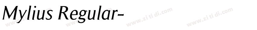Mylius Regular字体转换